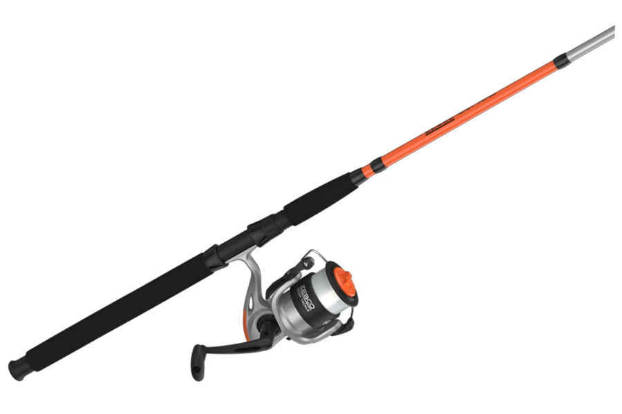 ZEBCO Ready Tackle Catfish 60SZ 8 Foot 2 Piece Medium Heavy Spinning Combo with Eagle Claw Tackle